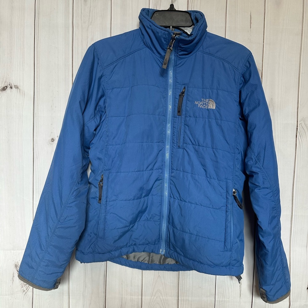 The North Face Primaloft Quilted Puffer Jacket Coat Blue Size Small